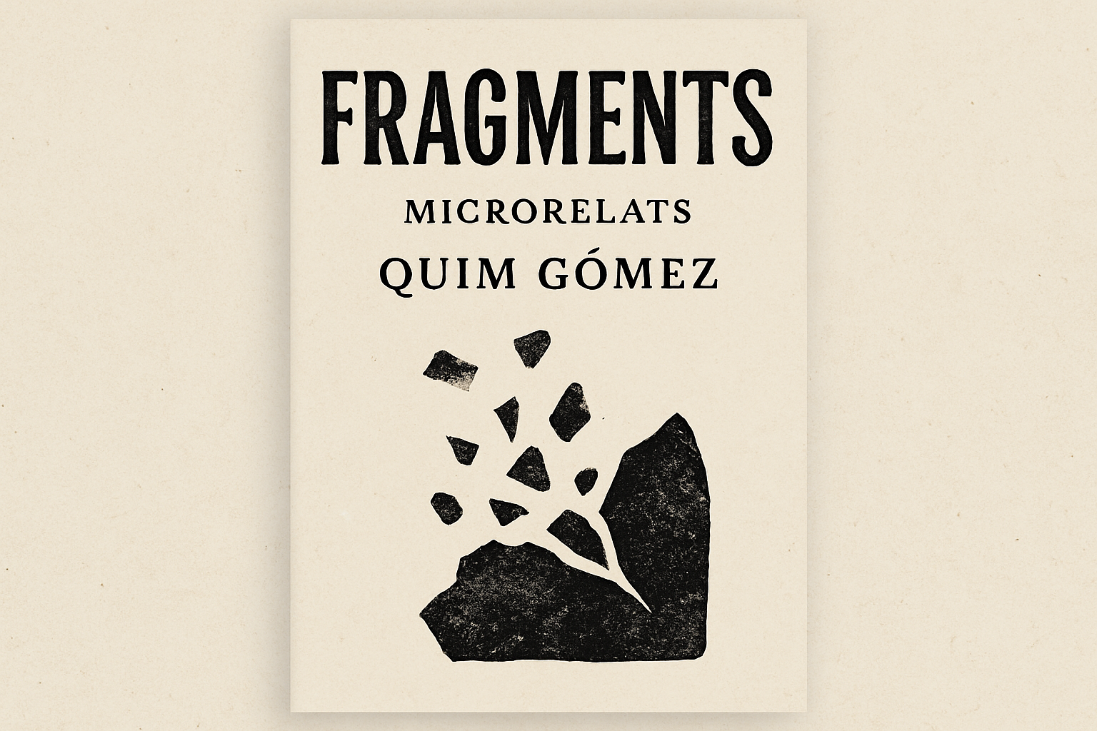 Portada de 'Fragments', microrelats per Quim Gómez
